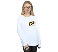 DC Comics Women's Batman Robin Logo Sweatshirt in White | Size: Small DC Comics White S