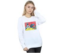 DC Comics Women's Batman Robin Slap Sweatshirt in White | Size: Small DC Comics White S