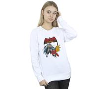DC Comics Women's Batman & Robin Sweatshirt in White | Size: XL DC Comics White XL