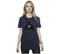 Batman Shadow Paint Cotton Boyfriend T-Shirt DC Comics Navy XL