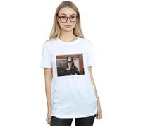 DC Comics Women's Batman TV Series Catwoman Photo Cotton Boyfriend T-Shirt in White | Size: Large DC Comics White L