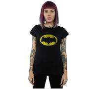 DC Comics Women's Batman TV Series Distressed Logo Cotton T-Shirt in Black | Size: Large DC Comics Black L