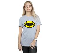 DC Comics Women's Batman TV Series Logo Cotton Boyfriend T-Shirt in Grey | Size: Medium DC Comics Grey M