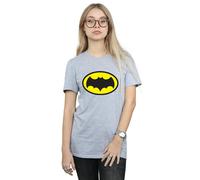 DC Comics Women's Batman TV Series Logo Cotton Boyfriend T-Shirt in Grey | Size: XL DC Comics Grey XL