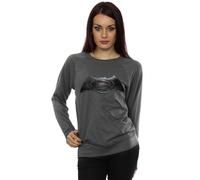 DC Comics Women's Batman v Superman Logo Sweatshirt in Charcoal | Size: Small DC Comics Charcoal S