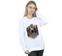 DC Comics Women's Black Adam JSA Complete Group Sweatshirt in White | Size: Small DC Comics White S