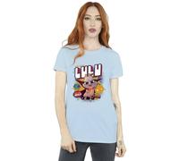 DC Comics Women's DC League Of Super-Pets Lulu Evil Genius Cotton Boyfriend T-Shirt in Baby Blue | Size: 2XL DC Comics Baby Blue 2XL