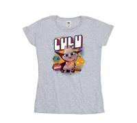 DC Comics Women's DC League Of Super-Pets Lulu Evil Genius Cotton T-Shirt in Grey | Size: 2XL DC Comics Grey 2XL