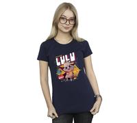 DC Comics Women's DC League Of Super-Pets Lulu Evil Genius Cotton T-Shirt in Navy | Size: 2XL DC Comics Navy 2XL
