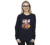 DC Comics Women's DC League Of Super-Pets Lulu Evil Genius Sweatshirt in Navy | Size: 2XL DC Comics Navy 2XL