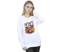 DC Comics Women's DC League Of Super-Pets Lulu Evil Genius Sweatshirt in White | Size: Medium DC Comics White M