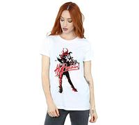 DC Comics Women's Harley Quinn Hi Puddin Boyfriend Fit T-Shirt White XX-Large