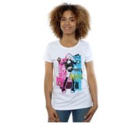 DC Comics Women's Harley Quinn Rebel Heart Cotton T-Shirt in White | Size: Large DC Comics White L