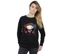 DC Comics Women's Justice League I Love My Puddin´ Sweatshirt in Black | Size: Medium DC Comics Black M