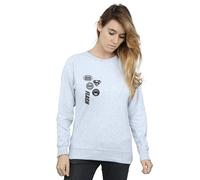 DC Comics Women's Justice League Icons Cluster Sweatshirt in Grey | Size: XL DC Comics Grey XL