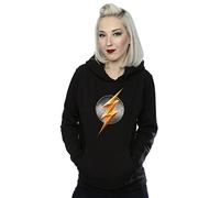 DC Comics Women's Justice League Movie Flash Emblem Hoodie Small Black