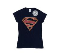 Dc Comics Womens/Ladies Supergirl Logo Cotton T-Shirt (Deep Navy) - Blue - Size X-Small