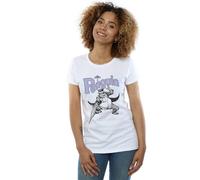 DC Comics Women's Penguin Mono Action Pose Cotton T-Shirt in White | Size: XL DC Comics White XL