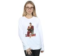 DC Comics Women's Shazam Bubble Gum Sweatshirt in White | Size: Small DC Comics White S