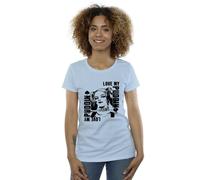 DC Comics Women's Suicide Squad Harley Love Puddin Cotton T-Shirt in Baby Blue | Size: Medium DC Comics Baby Blue M