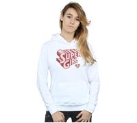 DC Comics Women's Supergirl Retro Logo Hoodie in White | Size: Medium DC Comics White M