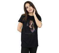 DC Comics Women's Supergirl TV Series Kara Pose Cotton Boyfriend T-Shirt in Black | Size: XL DC Comics Black XL