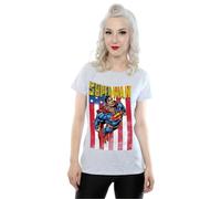 DC Comics Women's Superman Flight Cotton T-Shirt in Grey | Size: Small DC Comics Grey S