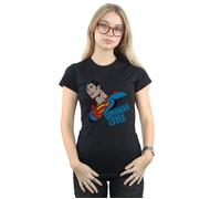 DC Comics Women's Superman Lover Cotton T-Shirt in Black | Size: Large DC Comics Black L
