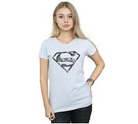 DC Comics Women's Superman Marble Logo Cotton T-Shirt in Grey | Size: XL DC Comics Grey XL
