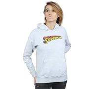 DC Comics Women's Superman Telescopic Crackle Logo Hoodie in Grey | Size: Medium DC Comics Grey M