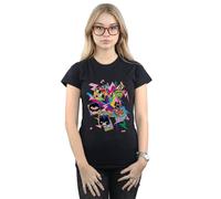 DC Comics Women's Teen Titans Go 80s Icons Cotton T-Shirt in Black | Size: Large DC Comics Black L