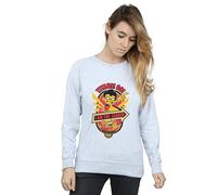 DC Comics Women's Teen Titans Go I Am The Leader Sweatshirt in Grey | Size: 2XL DC Comics Grey 2XL