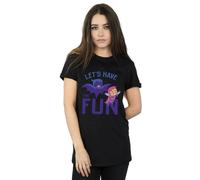 DC Comics Women's Teen Titans Go Let´s Have The Fun Cotton Boyfriend T-Shirt in Black | Size: XL DC Comics Black XL