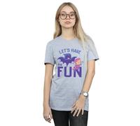 DC Comics Women's Teen Titans Go Let´s Have The Fun Cotton Boyfriend T-Shirt in Grey | Size: 2XL DC Comics Grey 2XL
