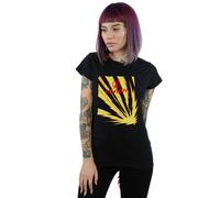 DC Comics Women's The Flash Lightning Bolts Cotton T-Shirt in Black | Size: Small DC Comics Black S