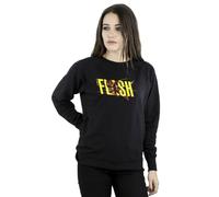 DC Comics Women's The Flash Lightning Dash Sweatshirt in Black | Size: 2XL DC Comics Black 2XL