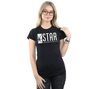 DC Comics Women's The Flash Star Labs T-Shirt Large Black