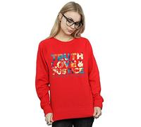 DC Comics Women's Wonder Woman 84 Diana Truth Love Justice Sweatshirt Red Medium