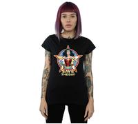 DC Comics Women's Wonder Woman 84 Star Design Cotton T-Shirt in Black | Size: Medium DC Comics Black M