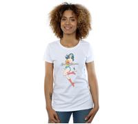 DC Comics Women's Wonder Woman Jump Cotton T-Shirt in White | Size: 2XL DC Comics White 2XL