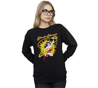 DC Comics Women's Wonder Woman Leap Sweatshirt Large Black