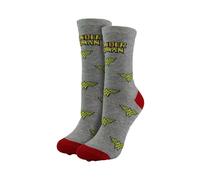 DC Comics Women's Wonder Woman Novelty Socks: Fancy Colorful Dress Socks | Gift Socks in Grey | Size: 4-8 DC Comics Grey 4-8