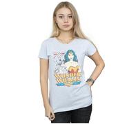 DC Comics Women's Wonder Woman Posing Cotton T-Shirt in Grey | Size: Small DC Comics Grey S