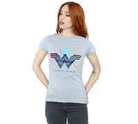 DC Comics Women's Wonder Woman Warrior Logo T-Shirt Small Sport Grey
