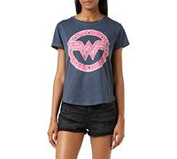 DC Comics Women's Ww Emblem T Shirt, Dark Heather Grey, 10 UK