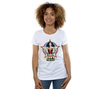 DC Comics Women's Wonder Woman 84 Star Design Cotton T-Shirt in White | Size: Large DC Comics White L