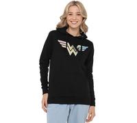 Dc Comics Wonder Woman Basic Logo Gradient Pullover Hoodie In Black Black XL