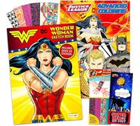 DC Comics Wonder Woman Colouring and Activity Super Set for Girls, 2 Wonder Woman Books with Stickers and More, Superhero Party Favors for Kids