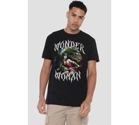 Dc Comics Wonder Woman Dragon Cover T-Shirt, Black Black