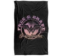 DC comics Wonder Woman Free And Brave Blanket Multicoloured (147Cm X 91Cm)